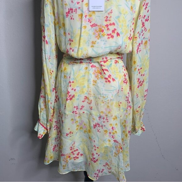 NWT Reiss Molly Floral Puff Long Sleeve Mini Dress - Picture 10 of 12